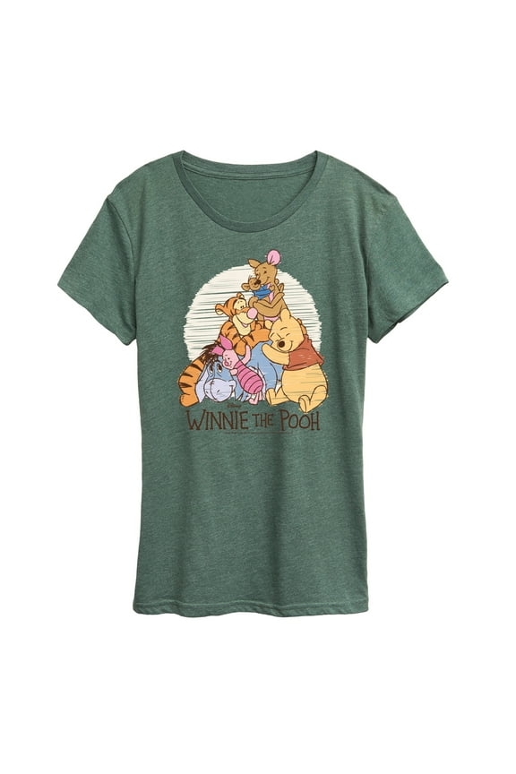 - Scribble Winnie The Pooh Group - Women's Short Sleeve Graphic T-Shirt