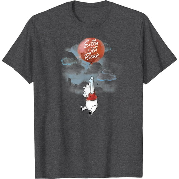 Winnie the Pooh Silly Old Bear Balloon Unisex Softstyle T-Shirt for Men Women Kids,Dark Heather Grey Color,Size 5XL