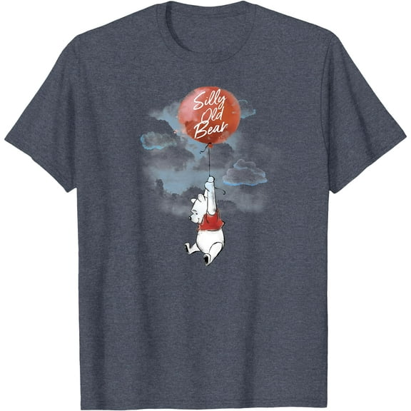 Winnie the Pooh Silly Old Bear Balloon Unisex Softstyle T-Shirt for Men Women Kids,Heather Navy Color,Size L