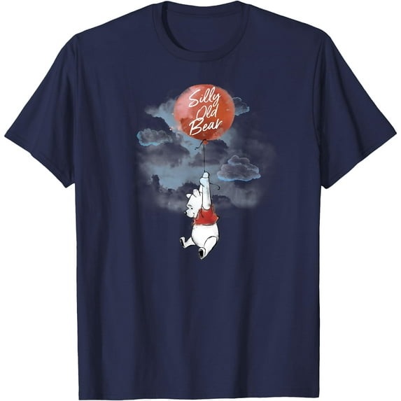 Winnie the Pooh Silly Old Bear Balloon Unisex Softstyle T-Shirt for Men Women Kids,Navy Color,Size M