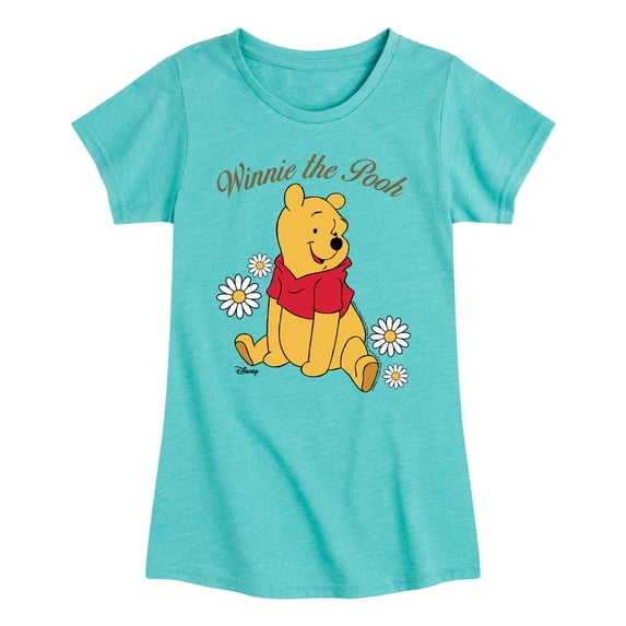 Winnie the Pooh - Sitting Pooh - Youth Girls Fitted Short Sleeve T-Shirt