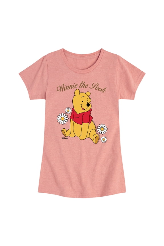 - Sitting Pooh - Youth Girls Fitted Short Sleeve T-Shirt