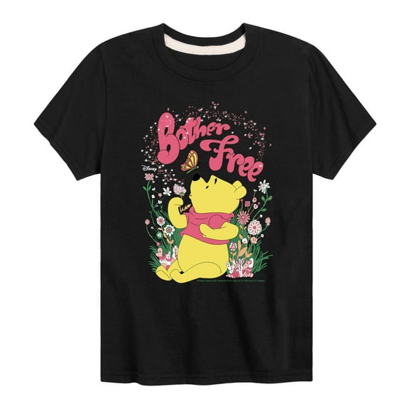 Winnie the Pooh - Sitting in a Field of Flowers - Bother Free - Toddler And Youth Short Sleeve Graphic T-Shirt