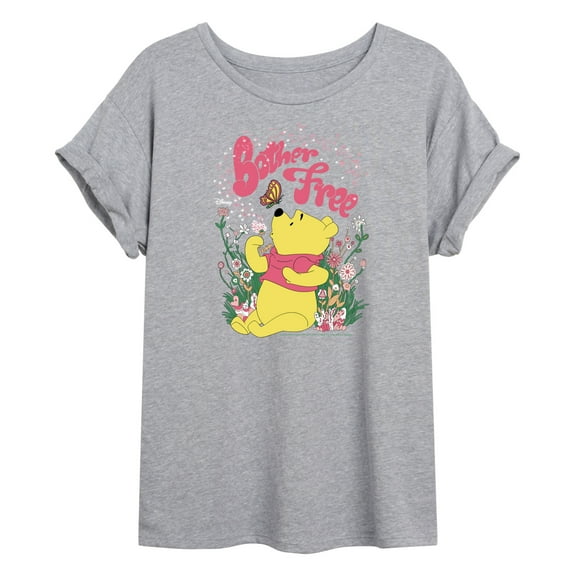 Winnie the Pooh - Sitting in a Field of Flowers - Bother Free - Women's Oversized T-Shirt