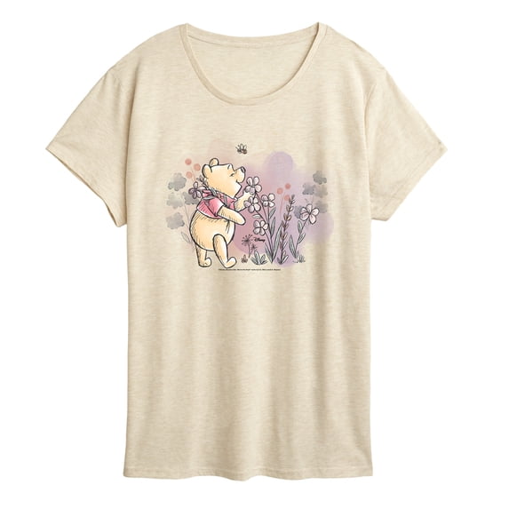 Winnie the Pooh - Smell the Flowers - Women's Short Sleeve Graphic T-Shirt