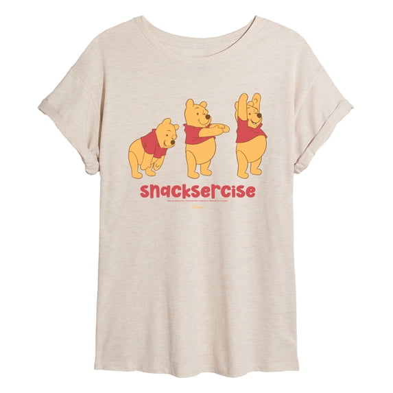 Winnie the Pooh - Snacksercise Oversized Graphic T-Shirt