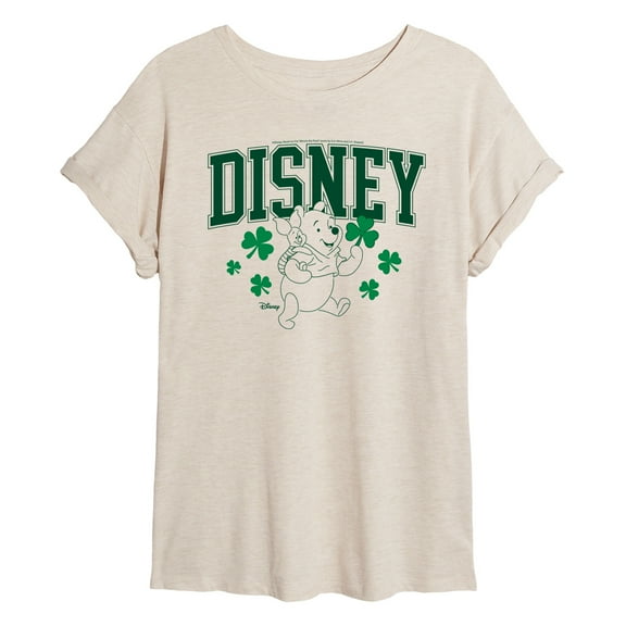 Winnie the Pooh - St Patricks Day - Women's Oversized Graphic T-Shirt