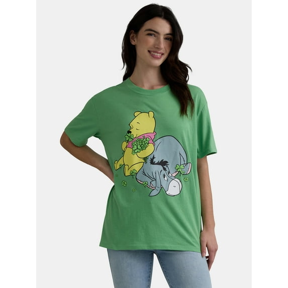 Winnie the Pooh St. Patricks Short Sleeve Graphic T-Shirt, Womens