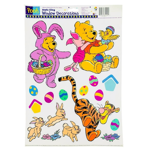 Disney Winnie the Pooh Static Cling Window Decorations Easter