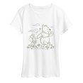 thumbnail image 1 of Winnie the Pooh - Taking a Stroll Women's Short Sleeve Graphic T-Shirt, 1 of 5
