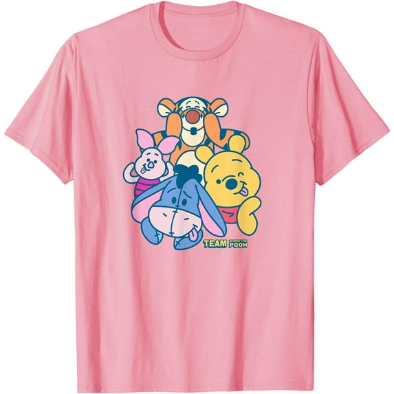 Winnie the Pooh Team Unisex Softstyle T-Shirt for Men Women Kids,Light Pink Color,Size 2XL