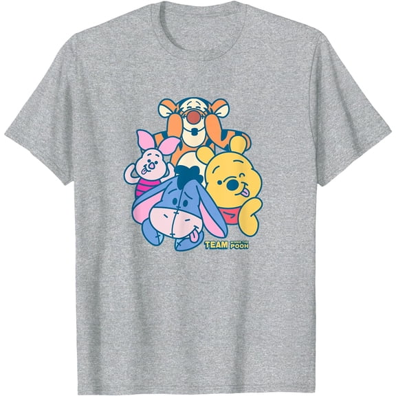 Winnie the Pooh Team Unisex Softstyle T-Shirt for Men Women Kids,Sport Grey Color,Size YS