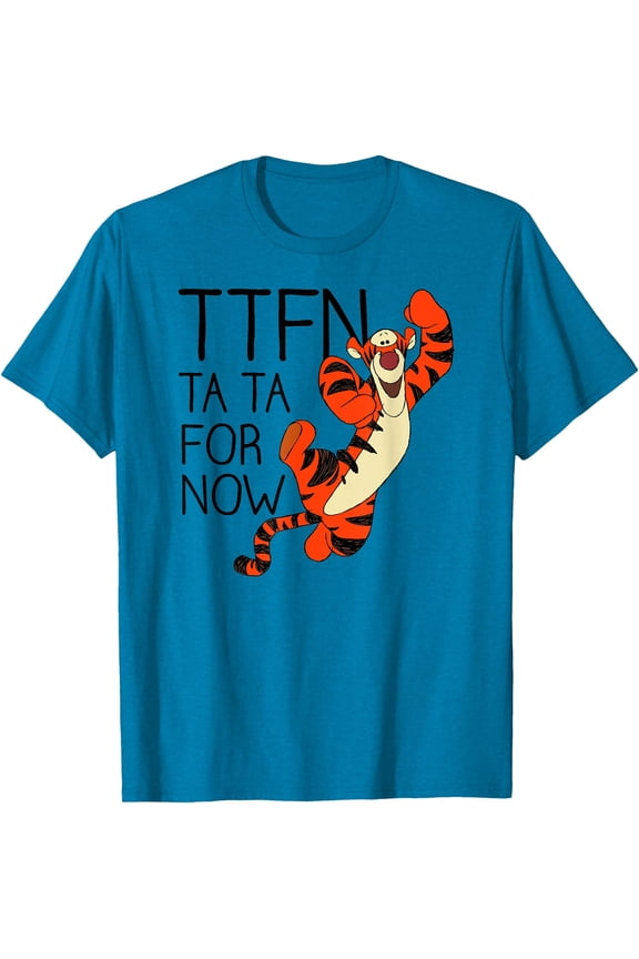 Winnie the Pooh Tiger Ta Da for Now Unisex Softstyle T-Shirt for Men Women Kids,Sapphire Color,Size M