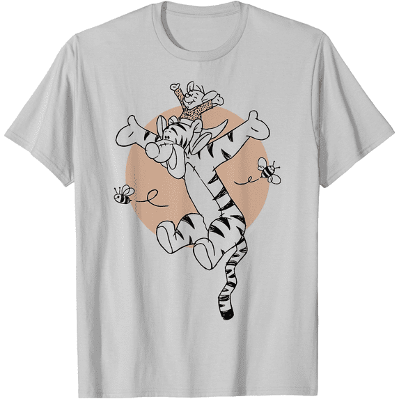 Winnie the Pooh Tigger And Roo Unisex Softstyle T-Shirt for Men Women Kids,Ice Grey Color,Size 2XL