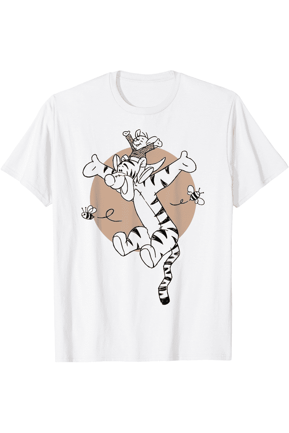 Winnie the Pooh Tigger And Roo Unisex Softstyle T-Shirt for Men Women Kids,White Color,Size 4T