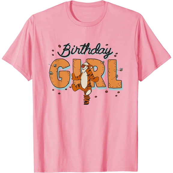 Winnie the Pooh Tigger Birthday Girl Buzzing Bees Unisex Softstyle T-Shirt for Men Women Kids,Light Pink Color,Size M