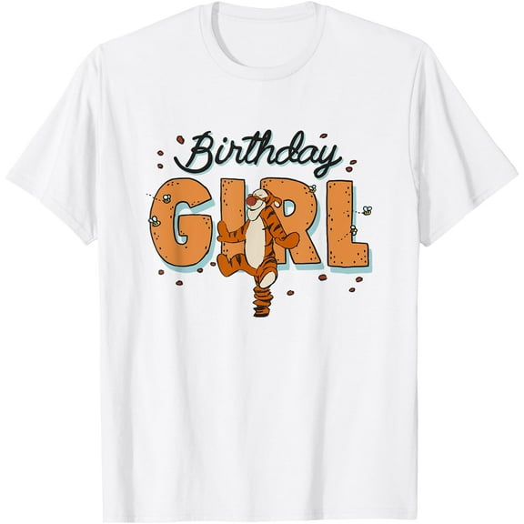 Winnie the Pooh Tigger Birthday Girl Buzzing Bees Unisex Softstyle T-Shirt for Men Women Kids