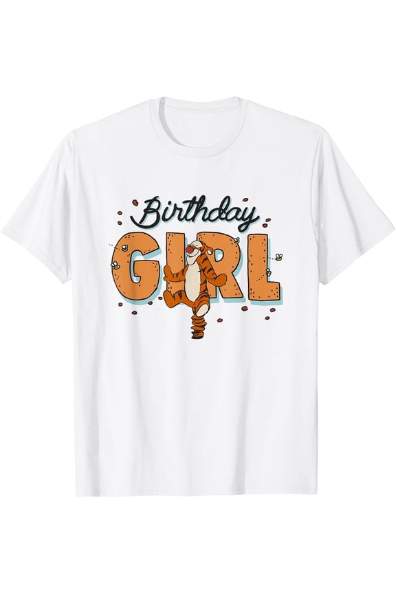 Winnie the Pooh Tigger Birthday Girl Buzzing Bees Unisex Softstyle T-Shirt for Men Women Kids