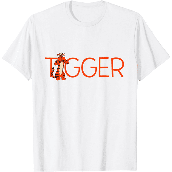 Winnie the Pooh Tigger Classic Lettering Unisex Softstyle T-Shirt for Men Women Kids