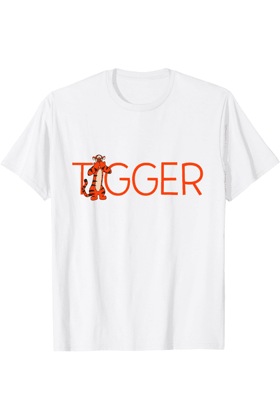 Winnie the Pooh Tigger Classic Lettering Unisex Softstyle T-Shirt for Men Women Kids