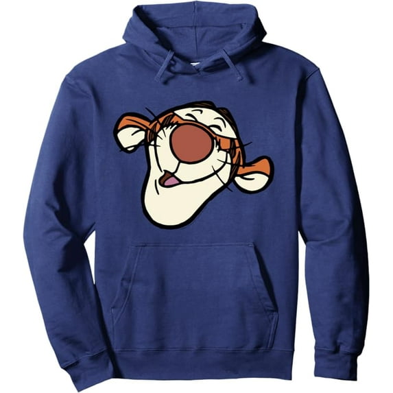 Winnie the Pooh Tigger Happy Big Face Pullover Hoodie for Men Women Kids,Royal Blue Color,Size YXS