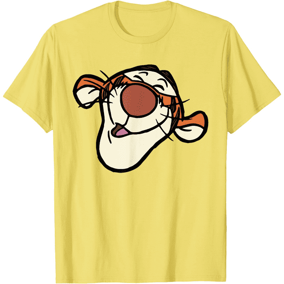 Winnie the Pooh Tigger Happy Big Face Unisex Softstyle T-Shirt for Men Women Kids,Cornsilk Color,Size 2XL