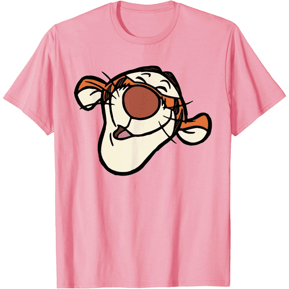 Winnie the Pooh Tigger Happy Big Face Unisex Softstyle T-Shirt for Men Women Kids,Light Pink Color,Size 2XL