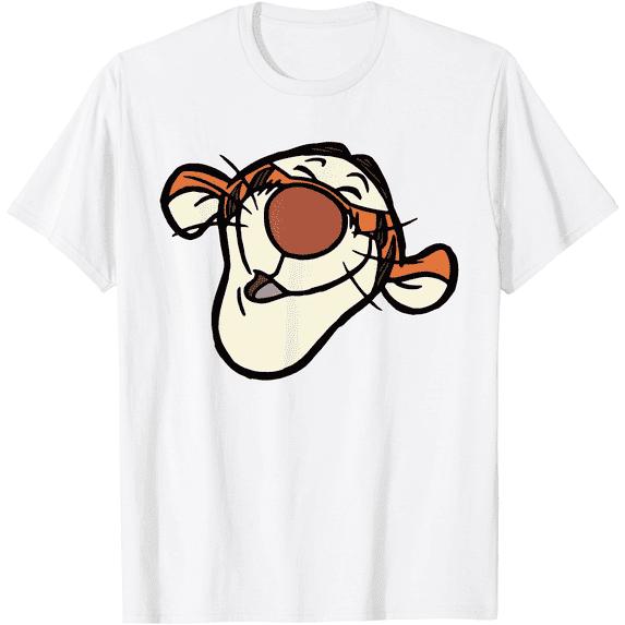 Winnie the Pooh Tigger Happy Big Face Unisex Softstyle T-Shirt for Men Women Kids,White Color,Size 2T