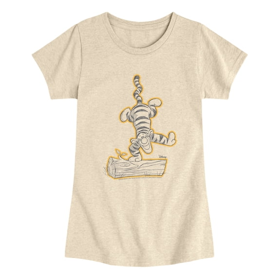 Winnie the Pooh - Tigger Jumping - Youth Girls Fitted Short Sleeve T-Shirt