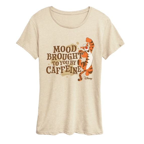 Winnie the Pooh - Tigger Mood Brought to You by Caffeine - Women's Short Sleeve Graphic T-Shirt