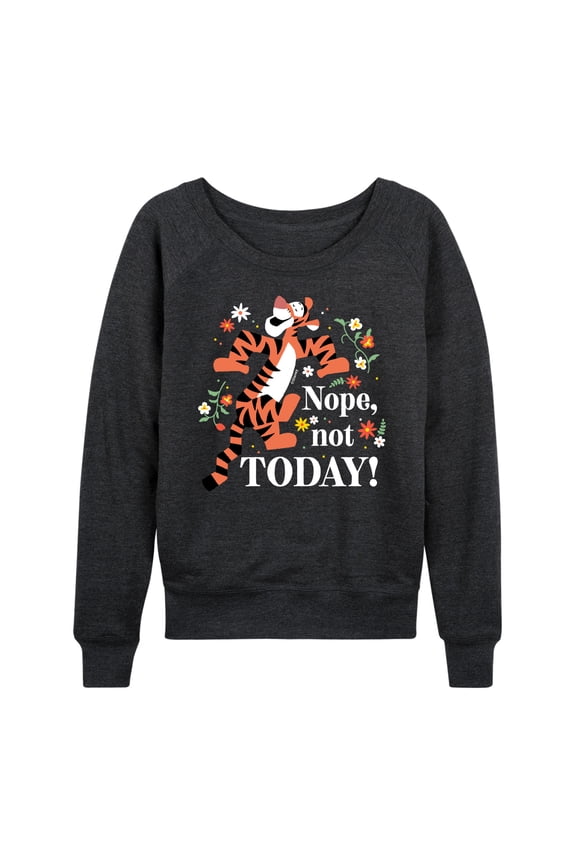 - Tigger - Nope, Not Today - Women's Lightweight French Terry Long Sleeve Shirt