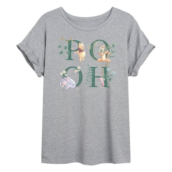 Winnie the Pooh - Tigger, Piglet, Eeyore - Flowers Blooming - Women's Oversized T-Shirt