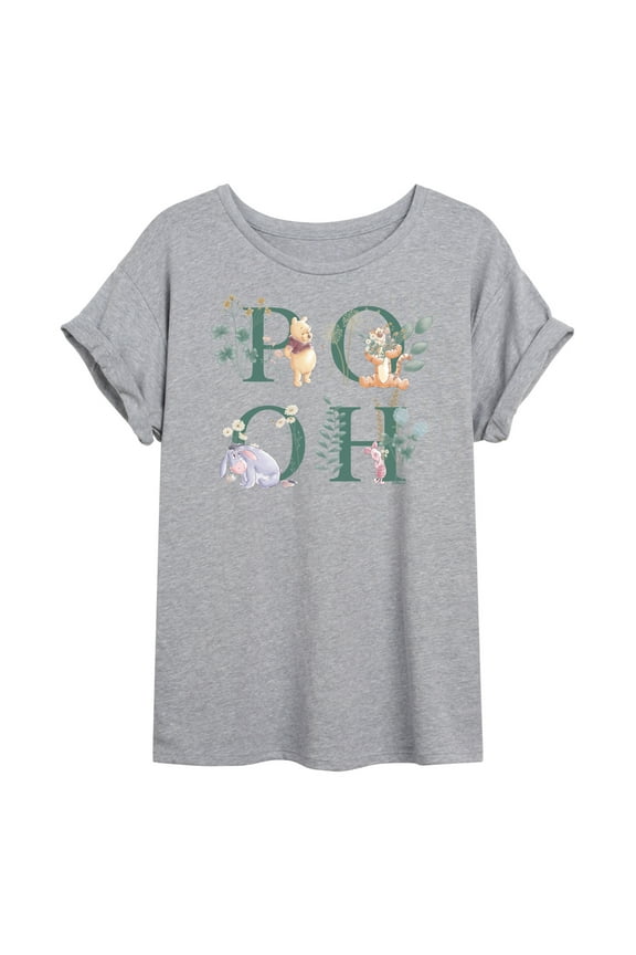 - Tigger, Piglet, Eeyore - Flowers Blooming - Women's Oversized T-Shirt
