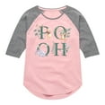 thumbnail image 1 of Winnie the Pooh - Tigger, Piglet, Eeyore - Flowers Blooming - Toddler And Youth Girls Raglan Graphic T-Shirt, 1 of 3