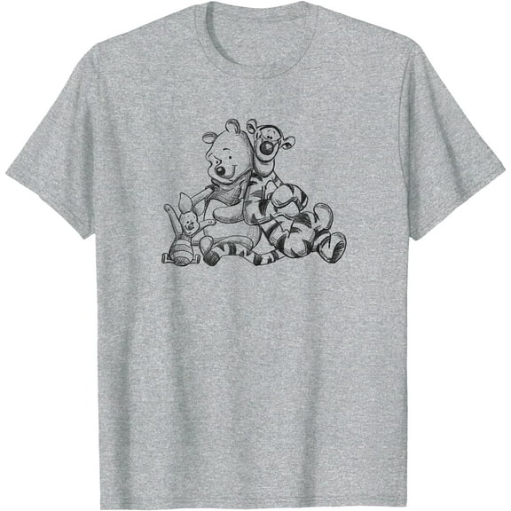 Winnie the Pooh Tigger Piglet Group Unisex Softstyle T-Shirt for Men Women Kids