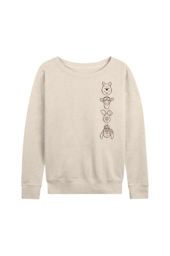 - Tigger, Piglet, Pooh, and Eeyore - - Women's Lightweight French Terry Long Sleeve Shirt