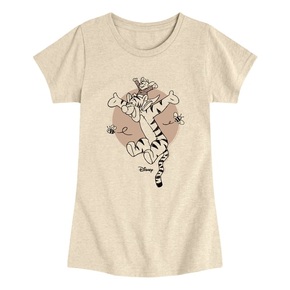 Winnie the Pooh - Tigger and Roo - Youth Girls Fitted Short Sleeve T-Shirt