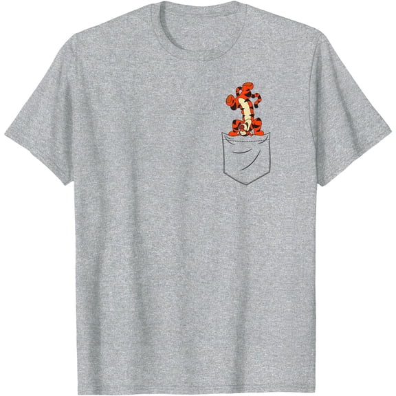 Winnie the Pooh Tigger in My Pocket (Graphic Only) Unisex Softstyle T-Shirt for Men Women Kids,Sport Grey Color,Size YS