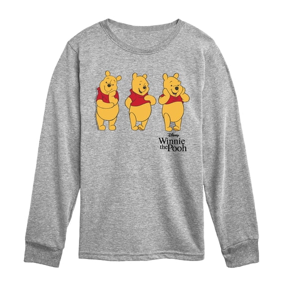 Winnie the Pooh - Triple Pooh - Youth Boys Long Sleeve Graphic T-Shirt