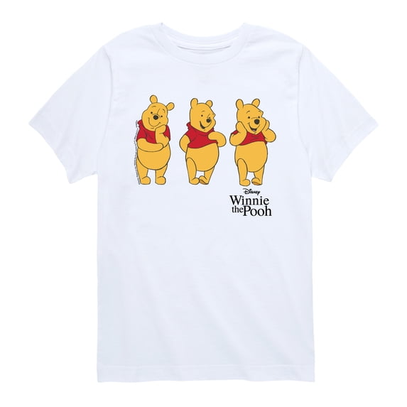 Winnie the Pooh - Triple Pooh - Youth Boys Short Sleeve Graphic T-Shirt