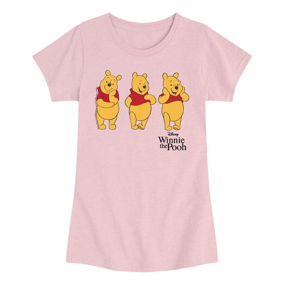 Winnie the Pooh - Triple Pooh - Youth Girls Fitted Short Sleeve T-Shirt