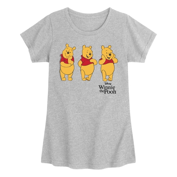 Winnie the Pooh - Triple Pooh - Youth Girls Fitted Short Sleeve T-Shirt