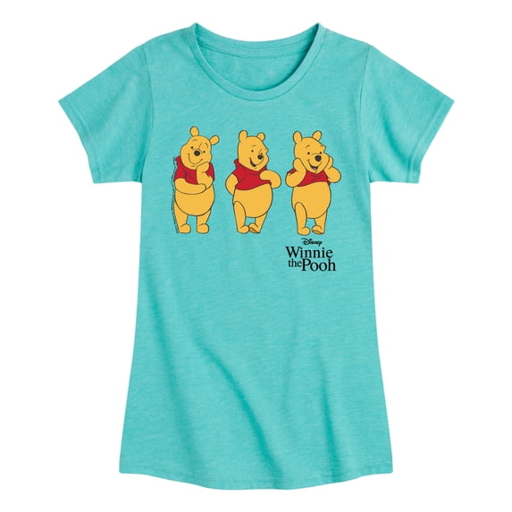 Winnie the Pooh - Triple Pooh - Youth Girls Fitted Short Sleeve T-Shirt