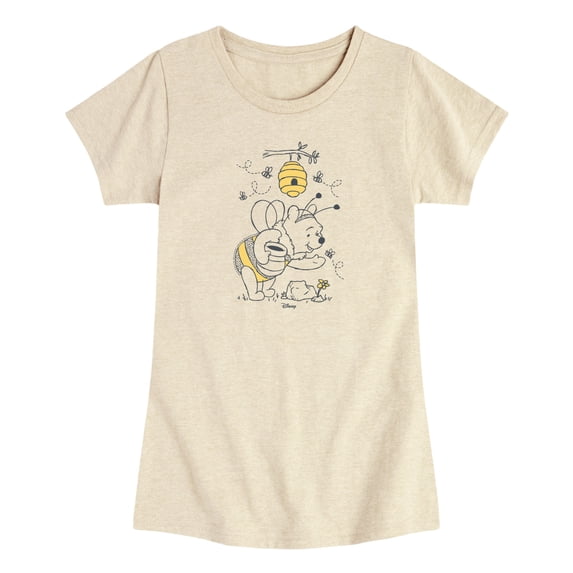 Winnie the Pooh - Visiting the Beehive - Toddler Girls Fitted Short Sleeve T-Shirt