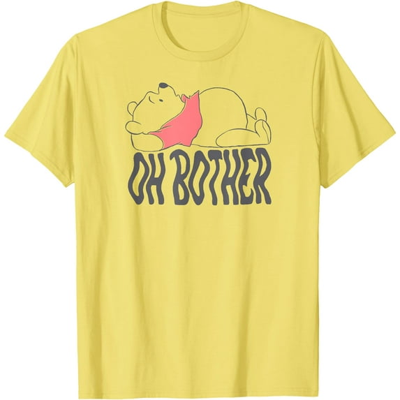 Winnie the Pooh Wavy Oh Bother Unisex Softstyle T-Shirt for Men Women Kids,Cornsilk Color,Size M