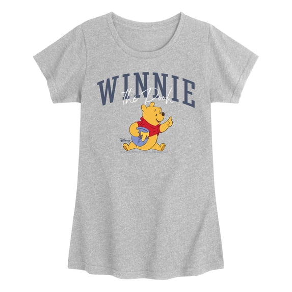 Winnie the Pooh - Winnie Eating Honey - Youth Girls Fitted Short Sleeve T-Shirt