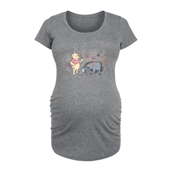 Winnie the Pooh - Winnie and Eeyore Field - Women's Maternity Scoop Neck Graphic T-Shirt