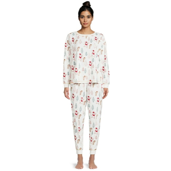 Winnie the Pooh Women's Christmas Top and Pants Pajama Set, 2-Piece, Sizes S-3X