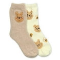 thumbnail image 1 of Winnie the Pooh Women's Cozy Crew Socks with Faux Fur Patch, 2-Pack, Size 4-10, 1 of 8