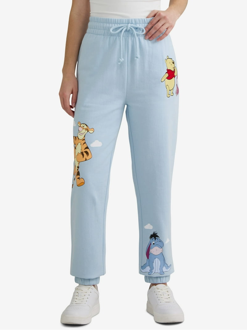 Winnie the Pooh Women's Embroidered Graphic Joggers, Sizes XXS-XXL